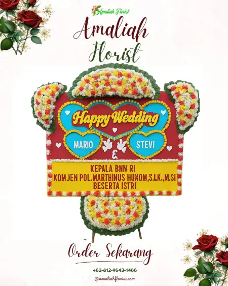 Papan Bunga Pernikahan Selebar